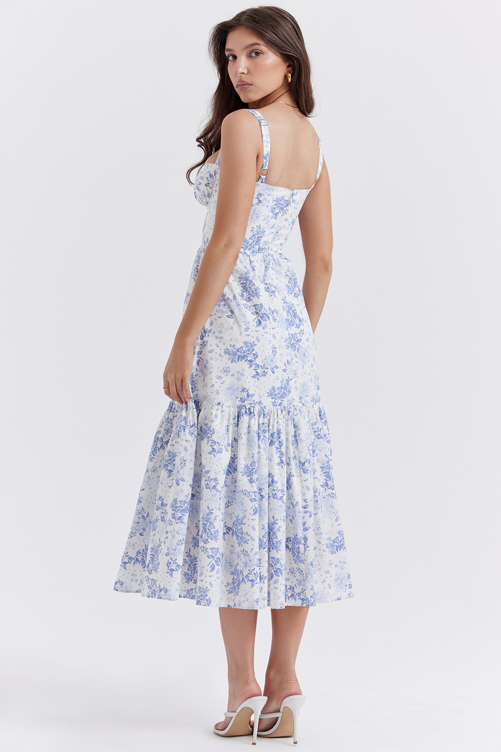 Elia Blue Print Midi Sundress - luluinthesky