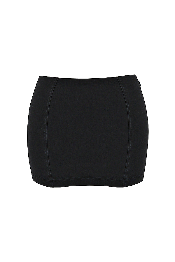 Nisha Black Sculpting Mini Skirt - luluinthesky
