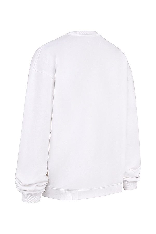 Haze White Crew Neck Sweatshirt - luluinthesky