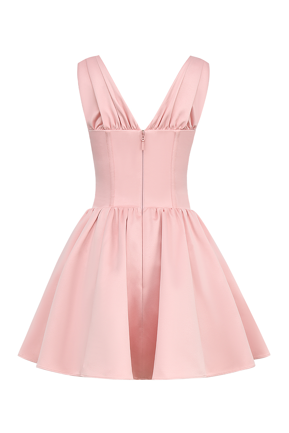 Emmeliette Powder Pink Satin Mini Dress - SALE - luluinthesky