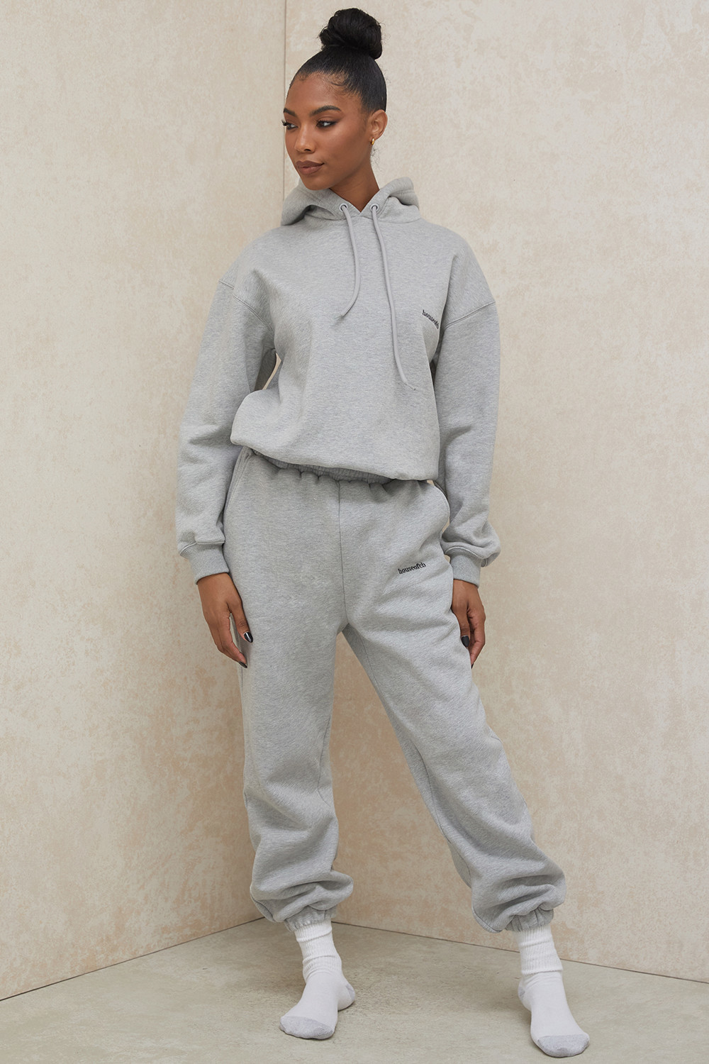 Sky Grey Fleece Back Jogging Trousers - luluinthesky