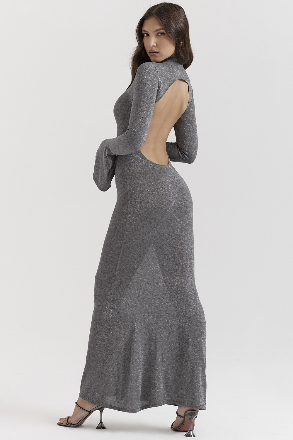 Sancha Steel Metallic Maxi Dress - luluinthesky