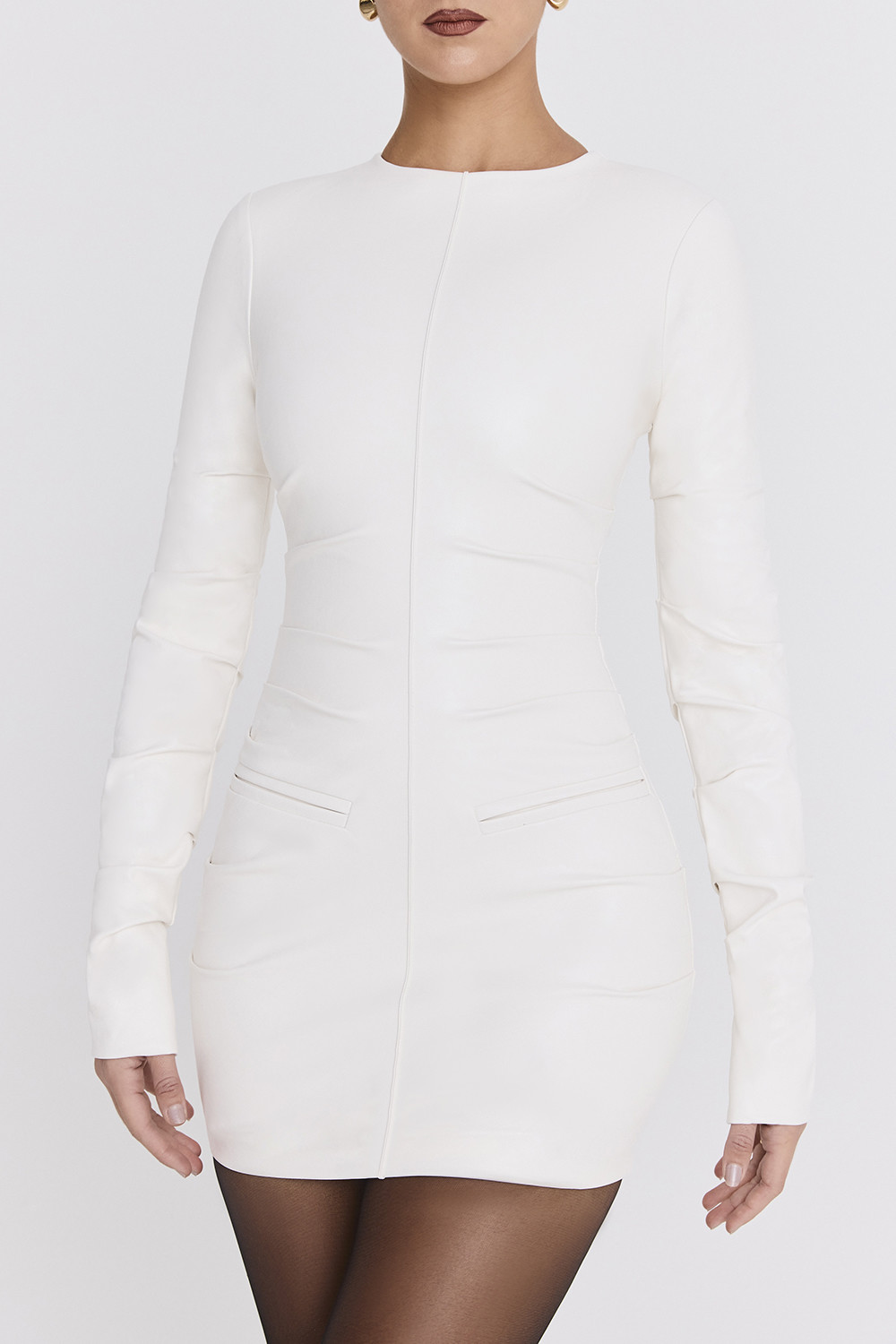 Mistress Rocks Ivory Vegan Leather Mini Dress - SALE - luluinthesky