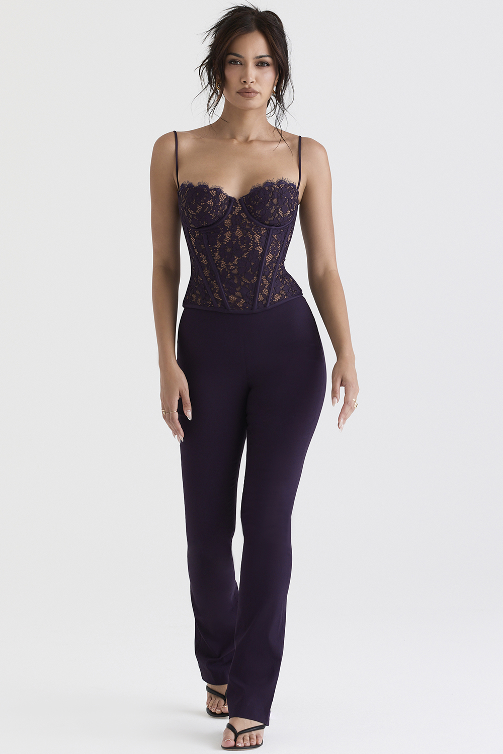 Laurel Night Shade High Waisted Trousers - luluinthesky