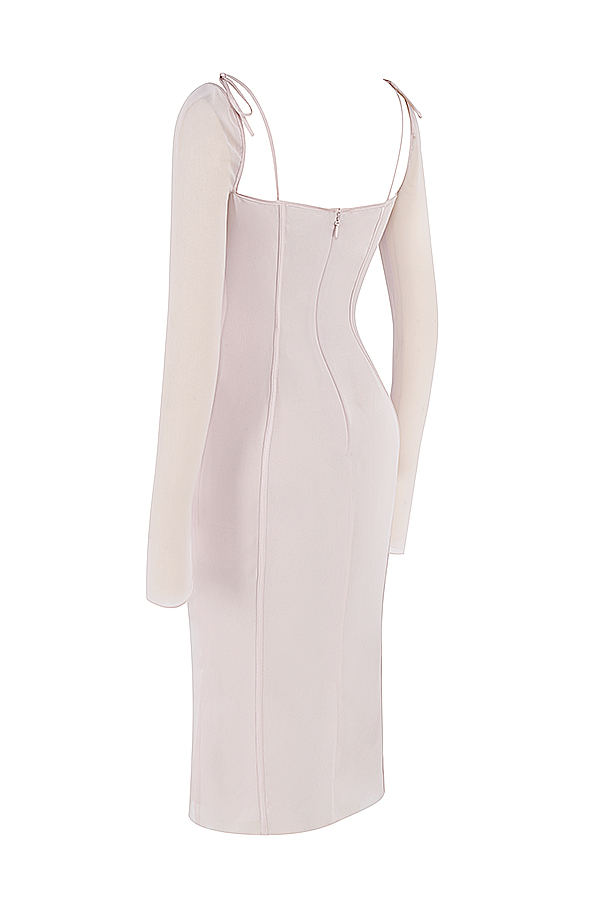 Ophelia Crystal Cutout Midi Dress - luluinthesky