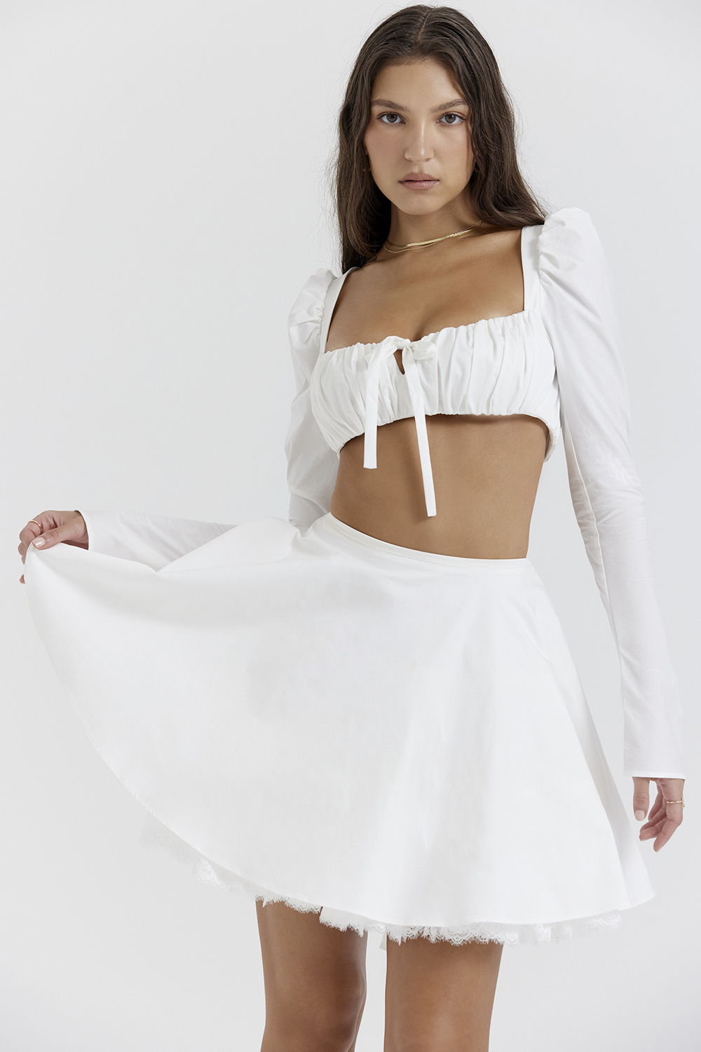 Shira White Puff Sleeve Top - luluinthesky