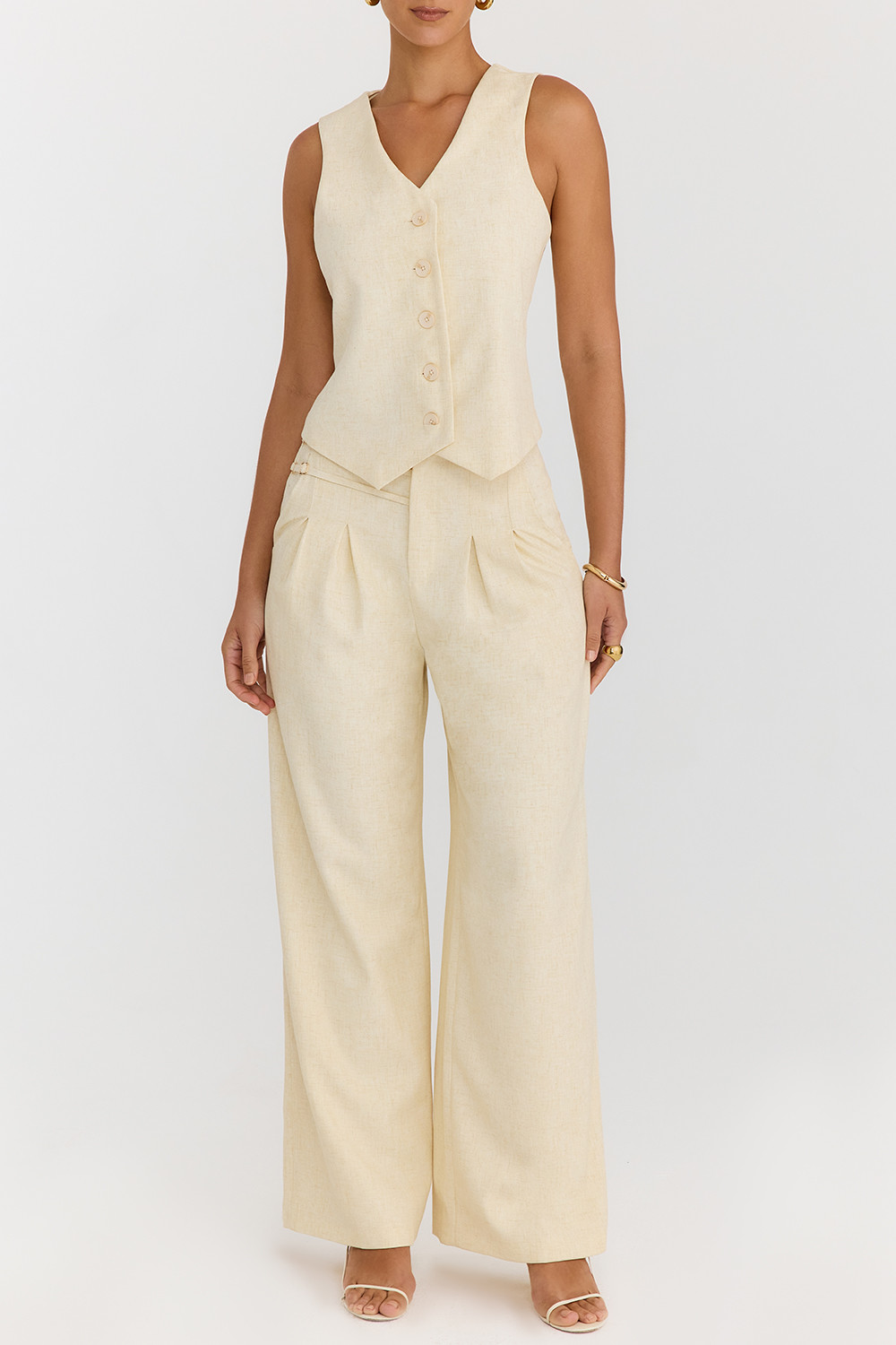 Mistress Rocks Butterscotch Pleated Trousers - SALE - luluinthesky