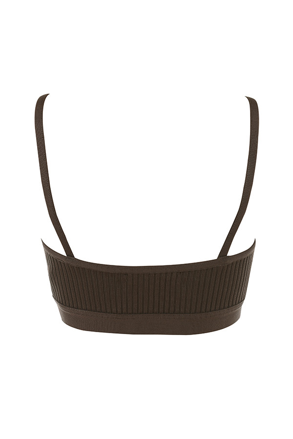 Evie Brown Bandage Bralette - luluinthesky