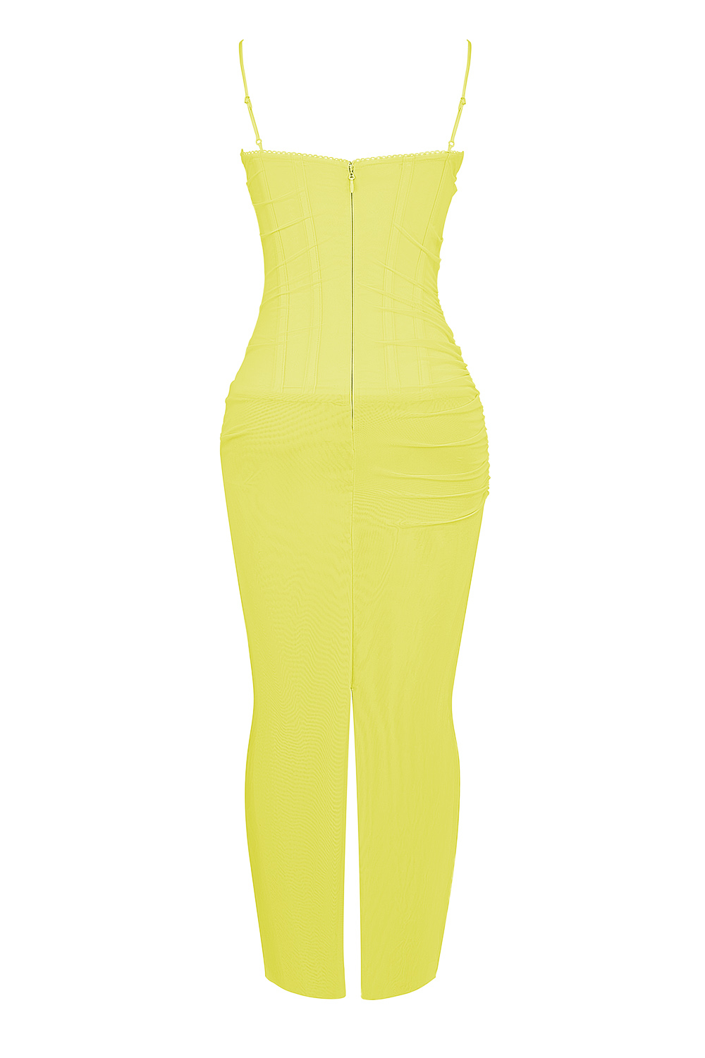 Nalini Acid Lime Corset Maxi Dress - luluinthesky