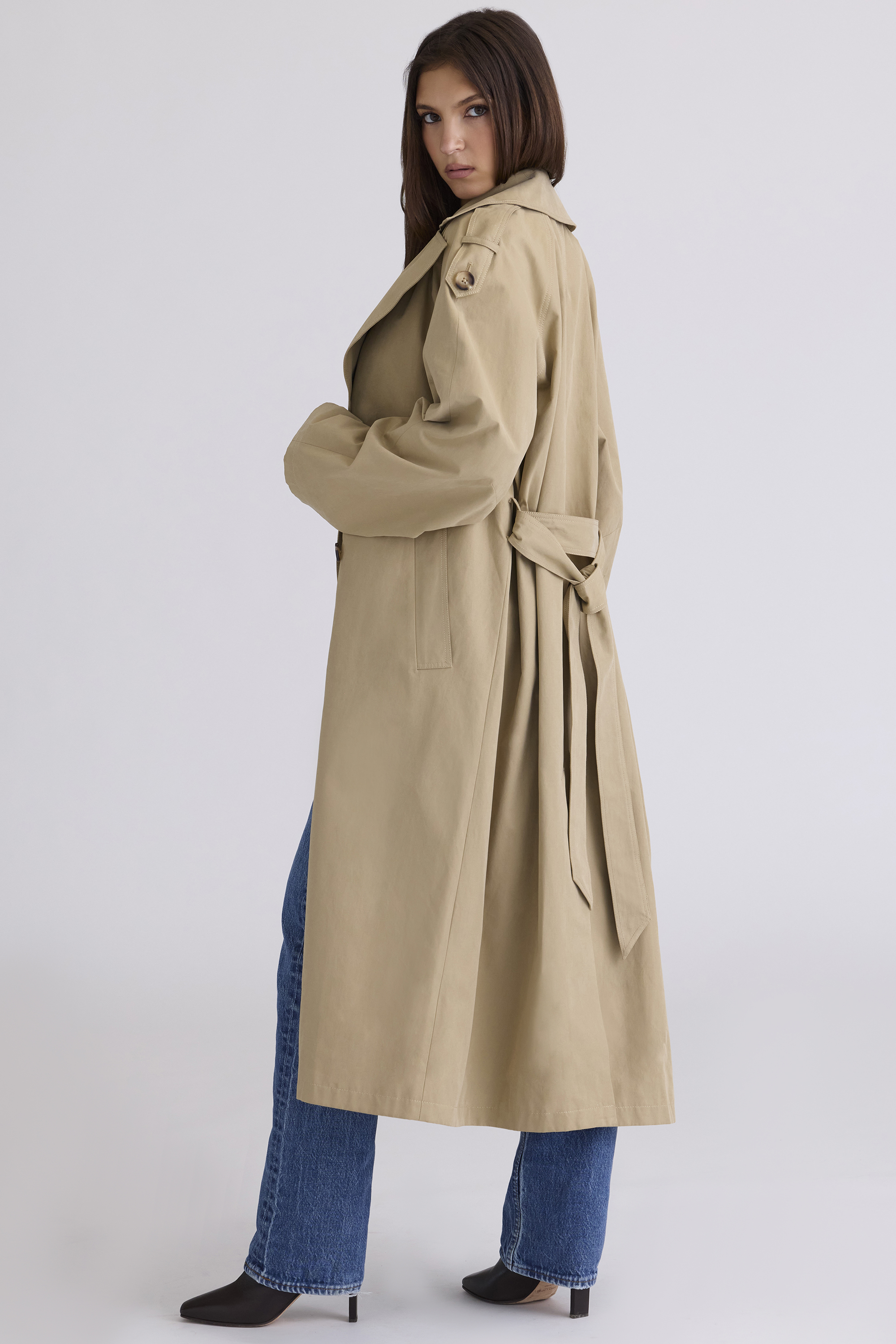 Marais Camel Belted Full Trench Coat - luluinthesky