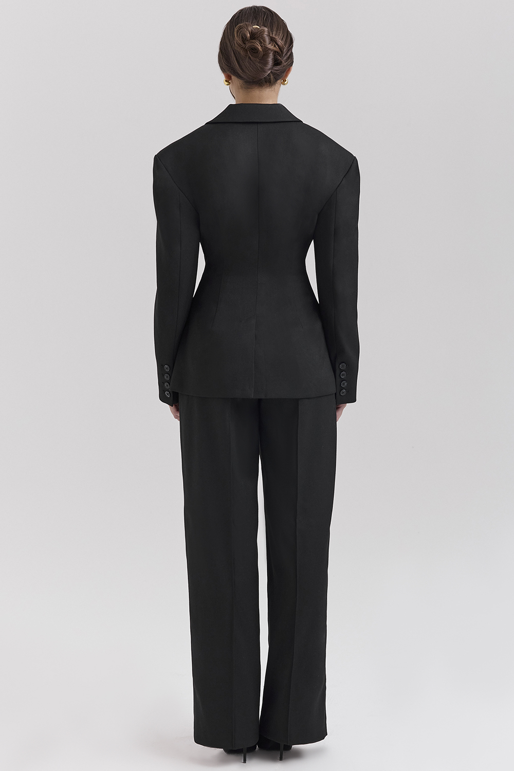 Hayden Black Wide Leg High Waist Tailored Trousers - luluinthesky