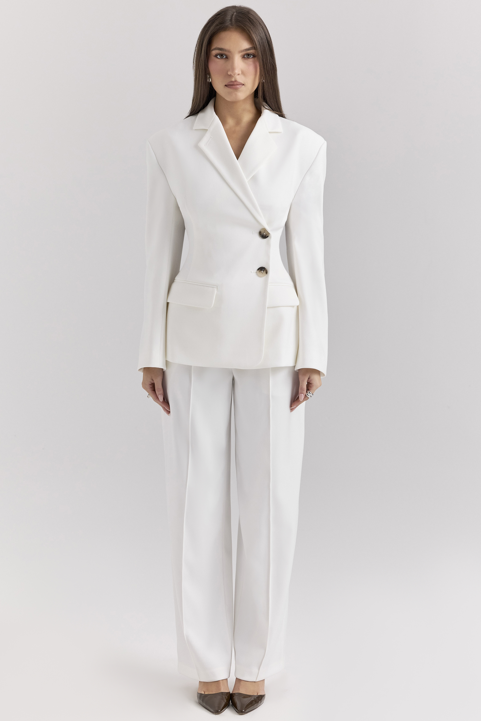 Hudson White Hourglass Blazer - luluinthesky
