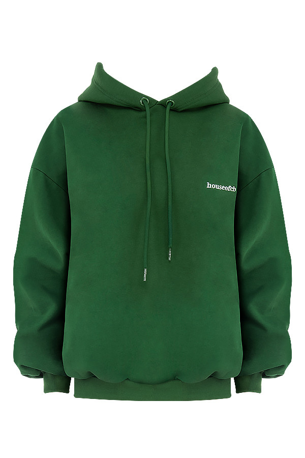 Halo Green Cotton Fleece-Back Oversized Hoodie - luluinthesky