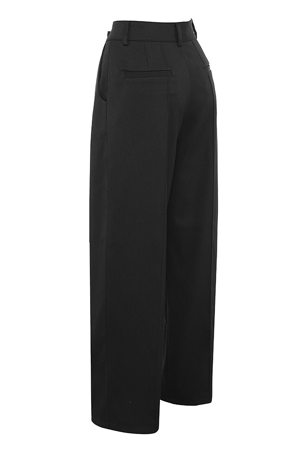 Hayden Black Wide Leg High Waist Tailored Trousers - luluinthesky