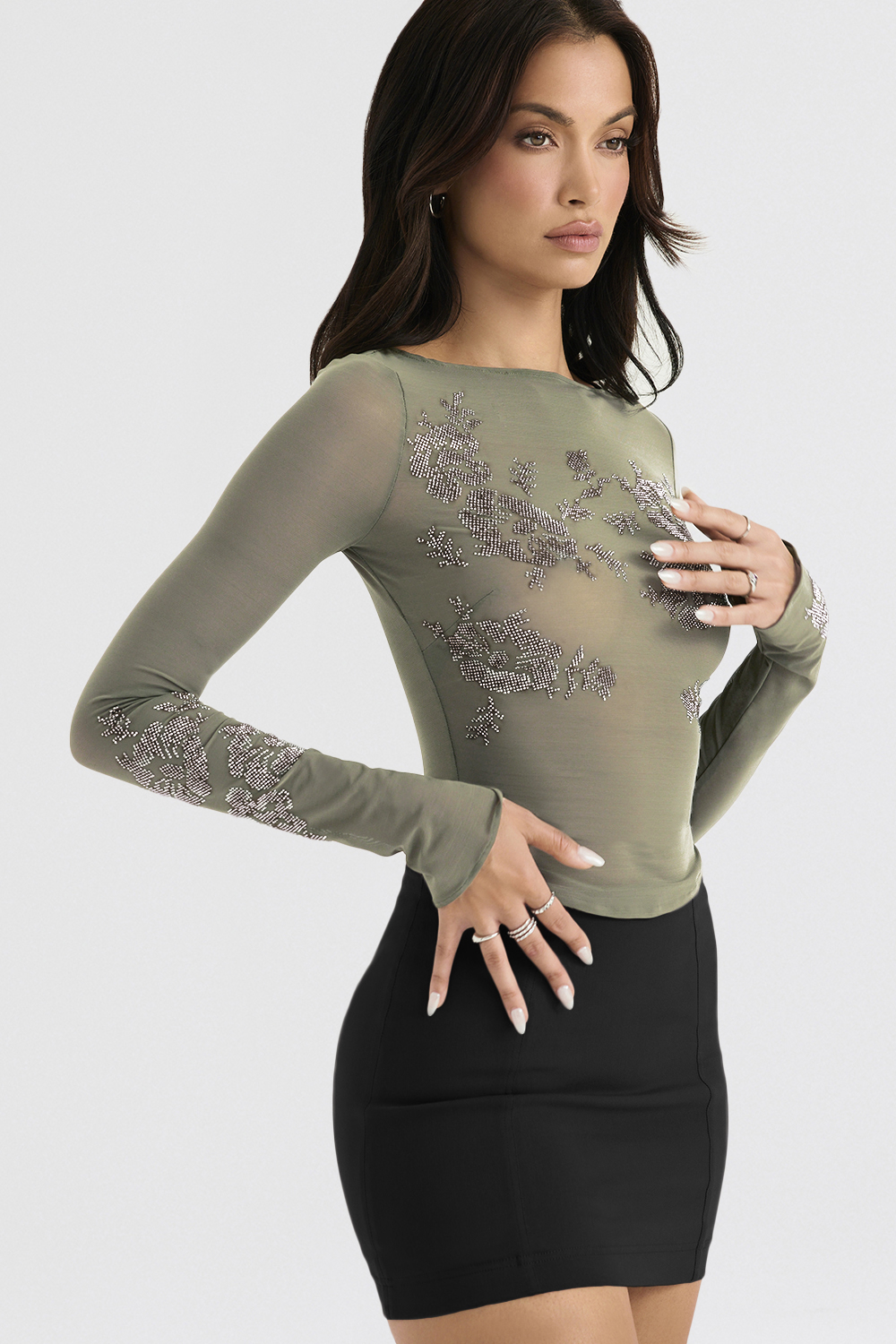 Nisha Black Sculpting Mini Skirt - luluinthesky