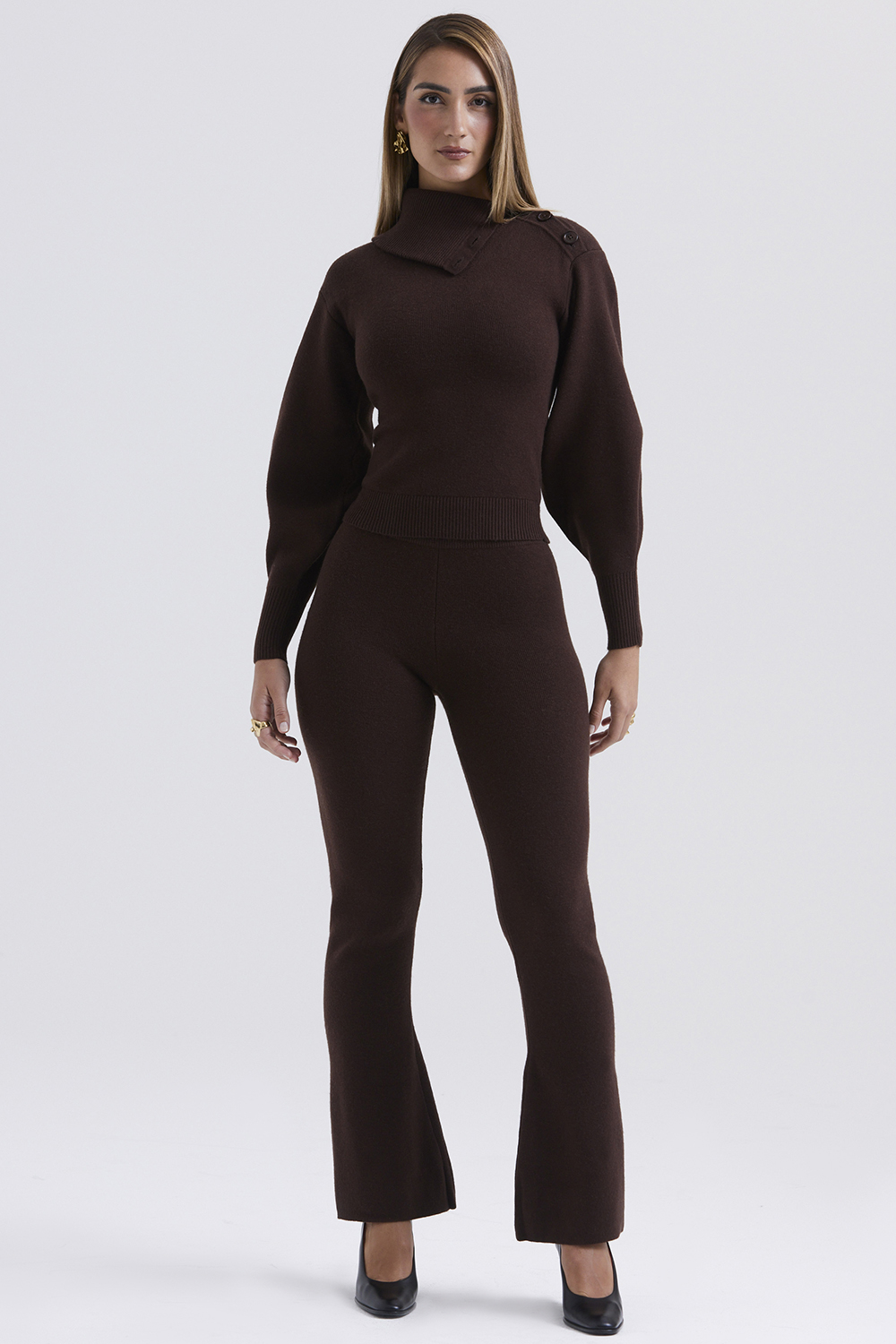 Adelita Chocolate Cashmere Blend Sweater - SALE - luluinthesky