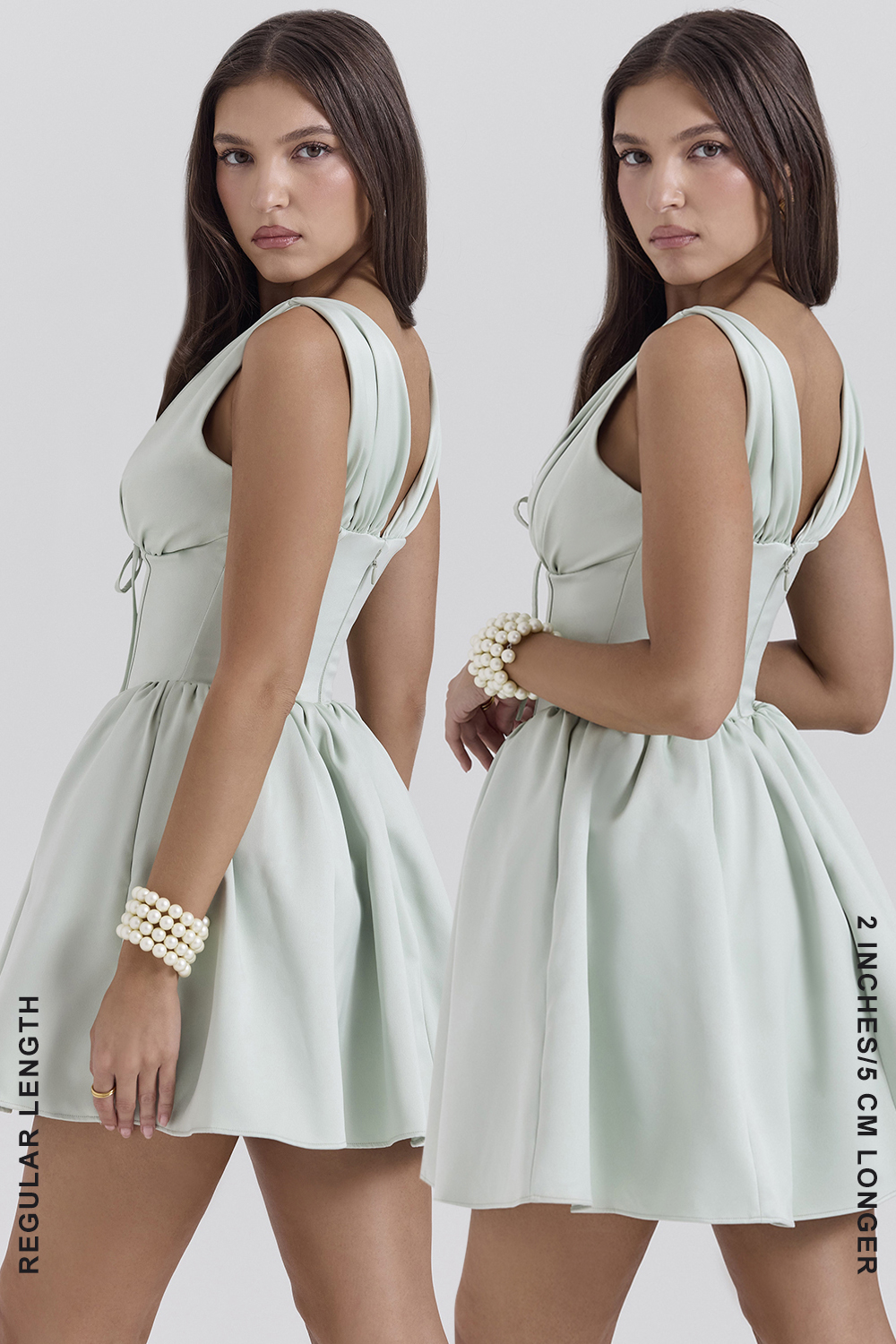 Emmeliette Pistachio Satin Mini Dress - SALE - luluinthesky
