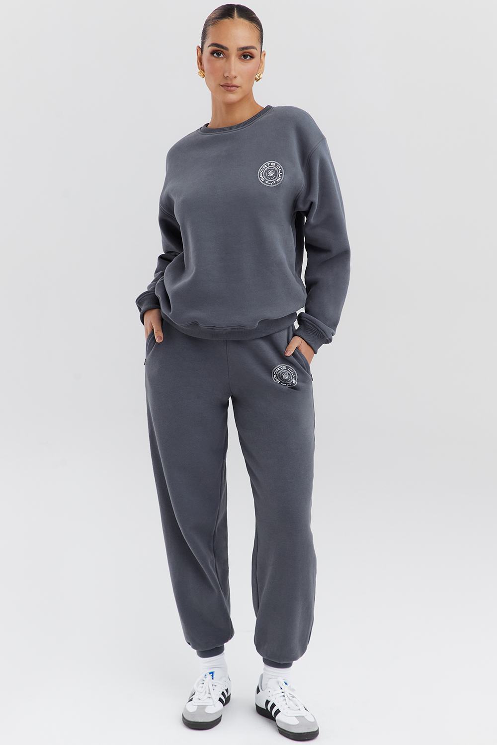 Coast Slate Fleece Back Jogging Trousers - luluinthesky