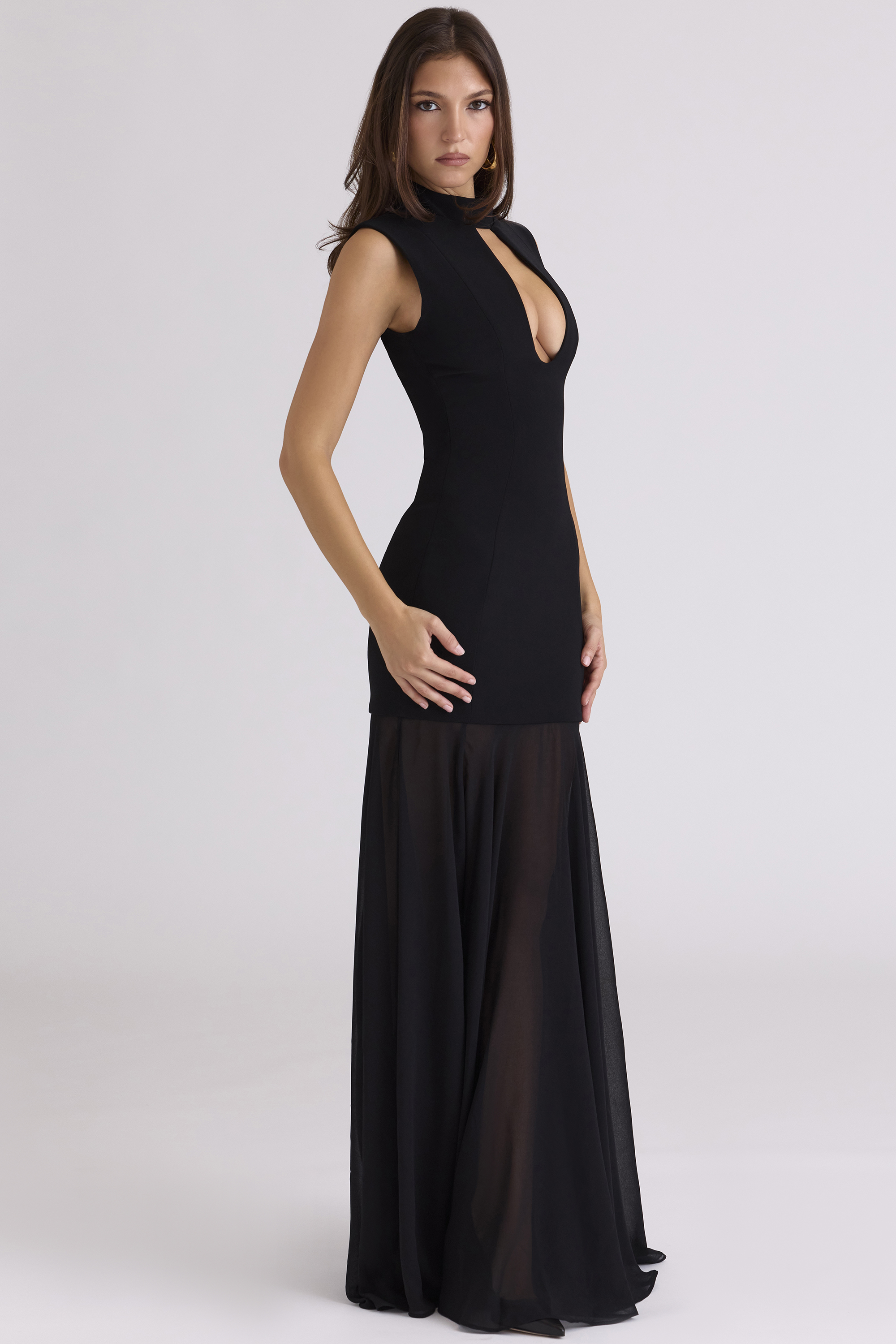Raphaella Black Keyhole Maxi Dress - luluinthesky
