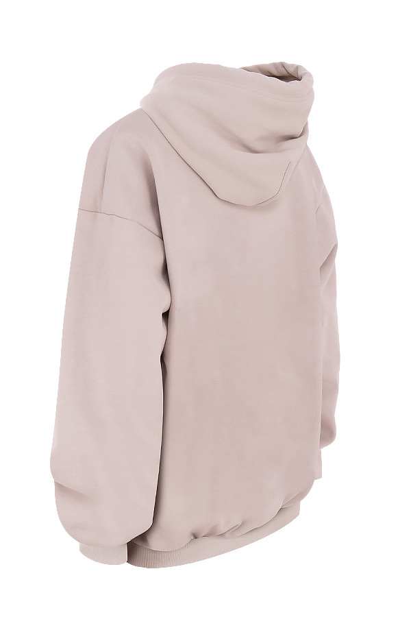 Halo Stone Cotton Fleece-Back Oversized Hoodie - luluinthesky