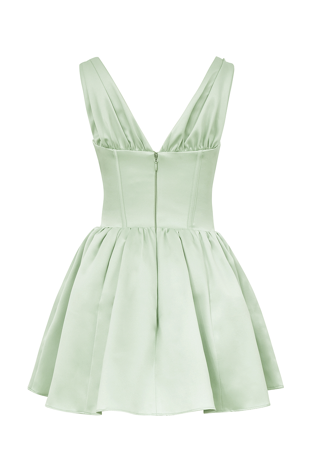 Emmeliette Pistachio Satin Mini Dress - SALE - luluinthesky