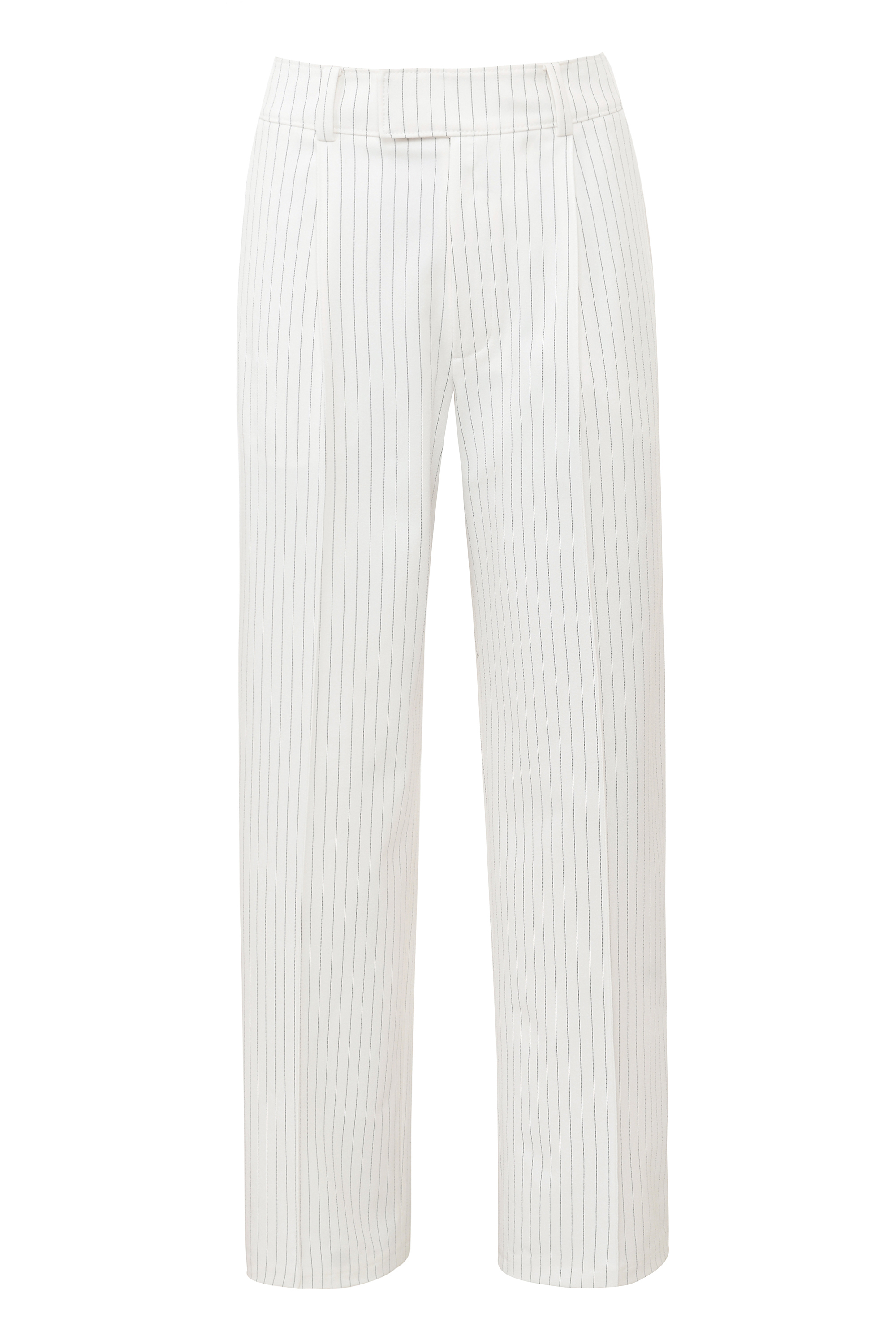 Hayden White Pinstripe High Waist Tailored Trousers - luluinthesky