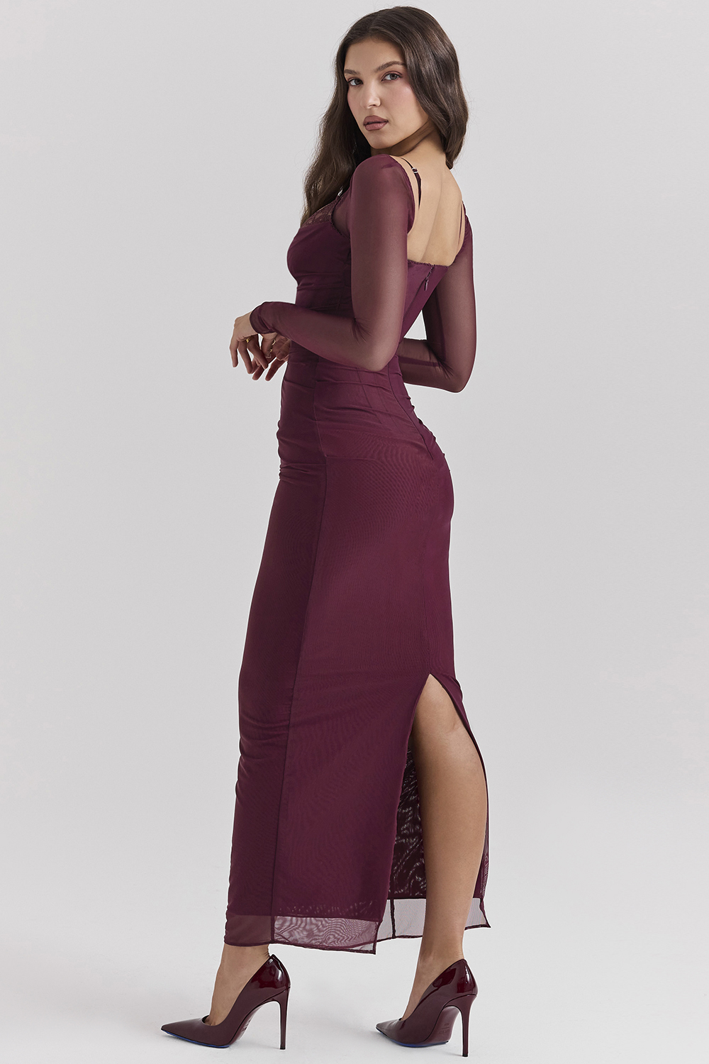 Katarina Wine Maxi Dress - luluinthesky
