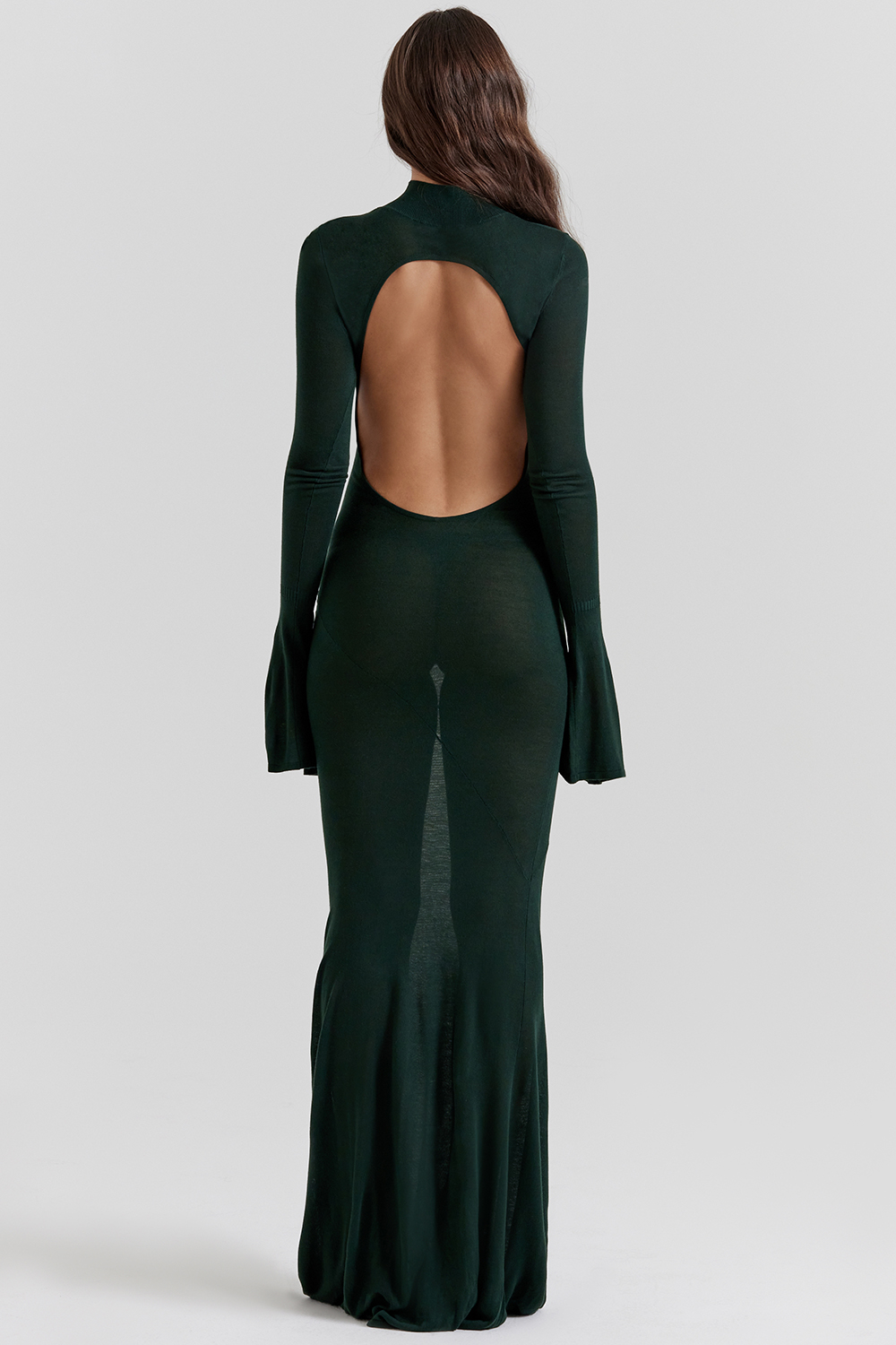 Sancha Forest Green Knit Maxi Dress - luluinthesky