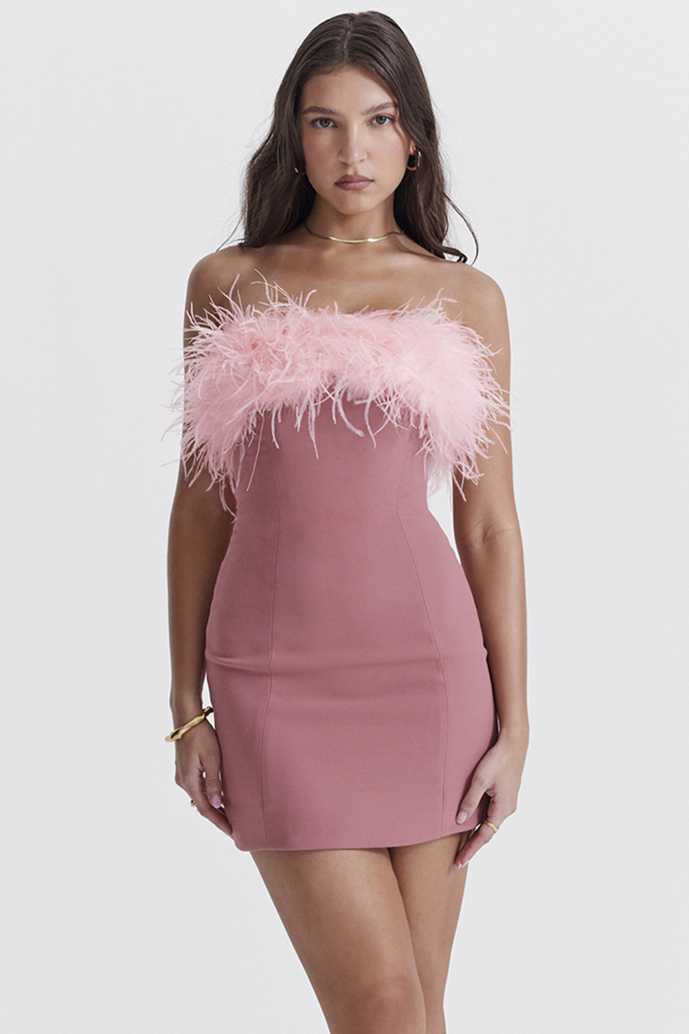 Alexa Warm Pink Mini Dress - luluinthesky