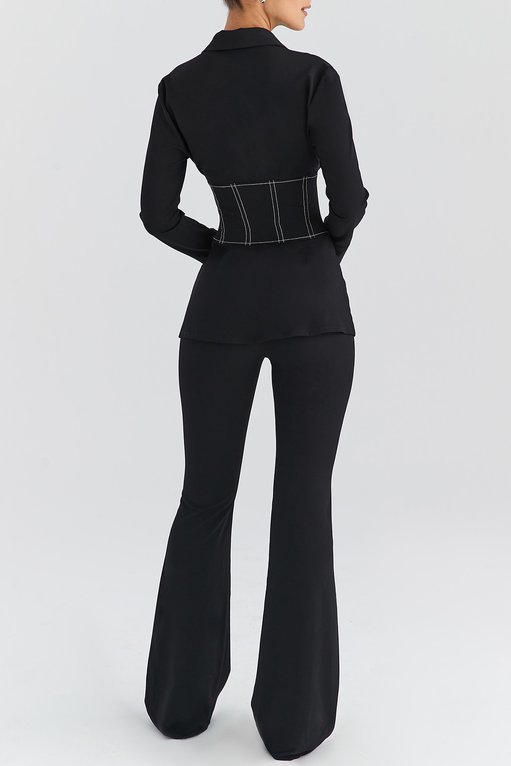 Mistress Rocks Black Skinny Flare Trousers - SALE - luluinthesky