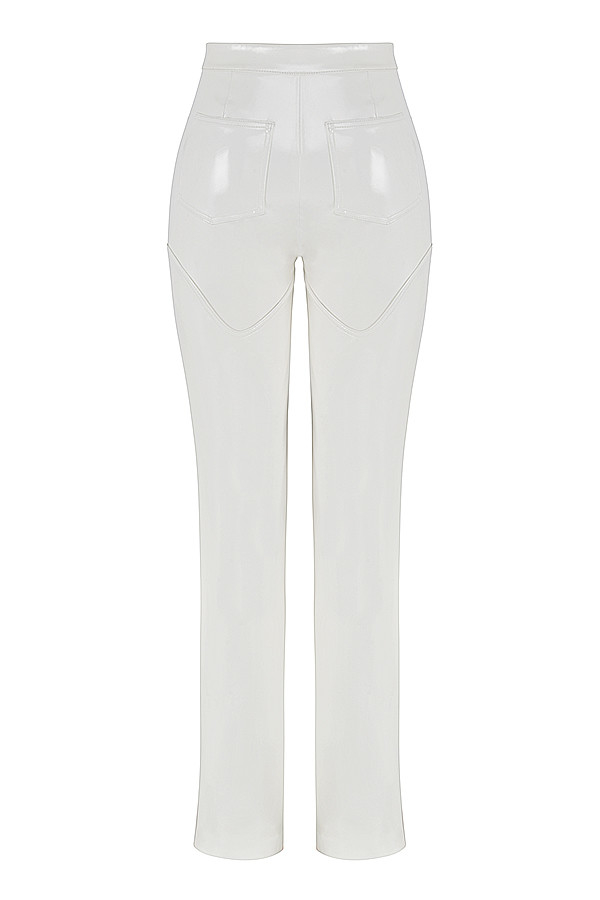Mistress Rocks Off White Vinyl Trousers - SALE - luluinthesky