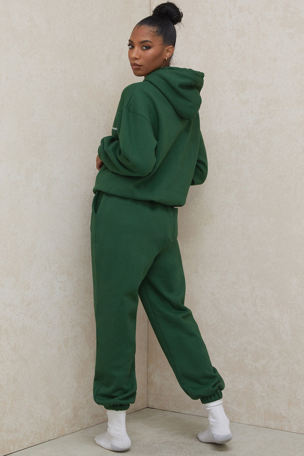 Sky Green Fleece Back Jogging Trousers - luluinthesky