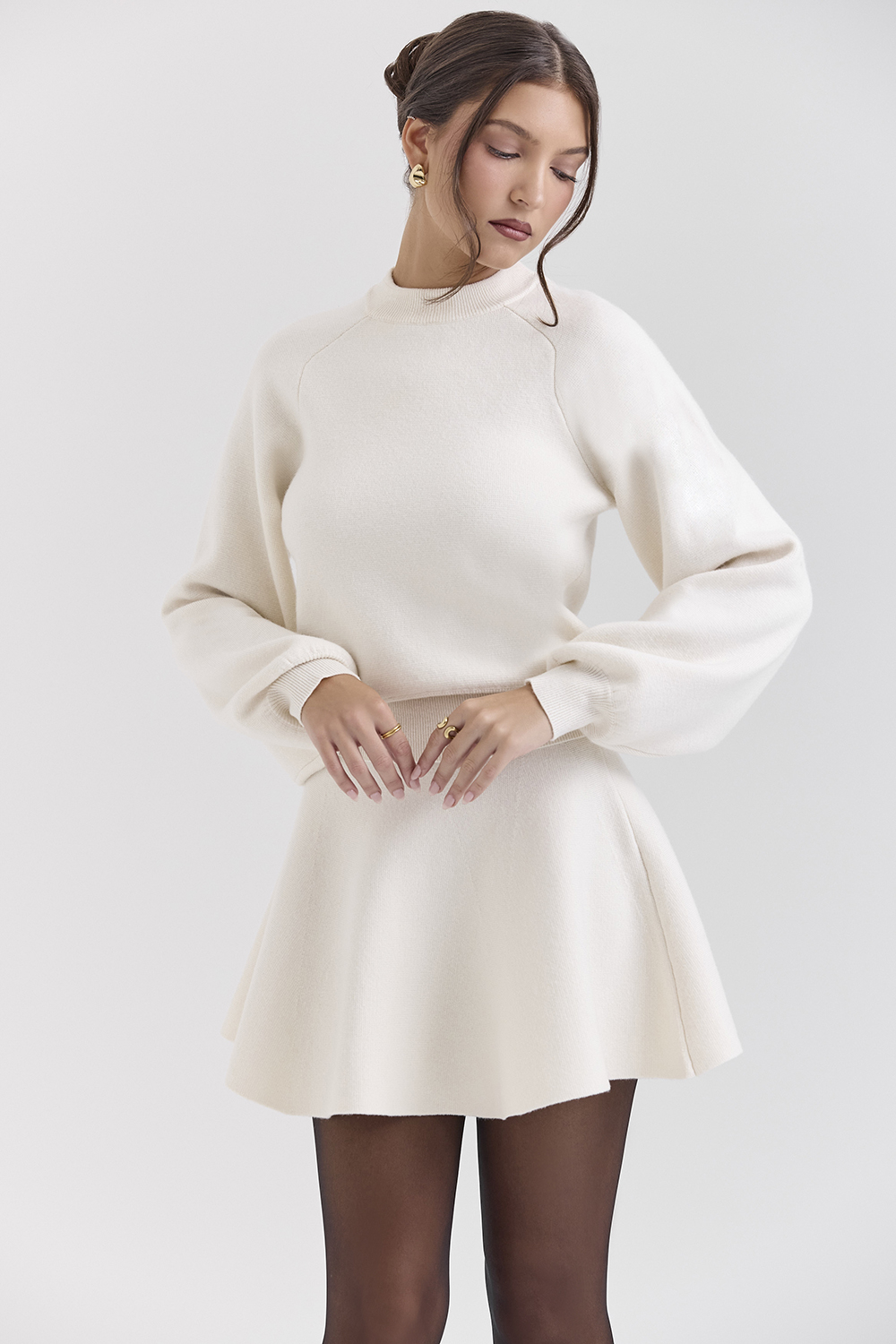 Cressida Cream Wool Cashmere Heavy Knit Sweater - luluinthesky