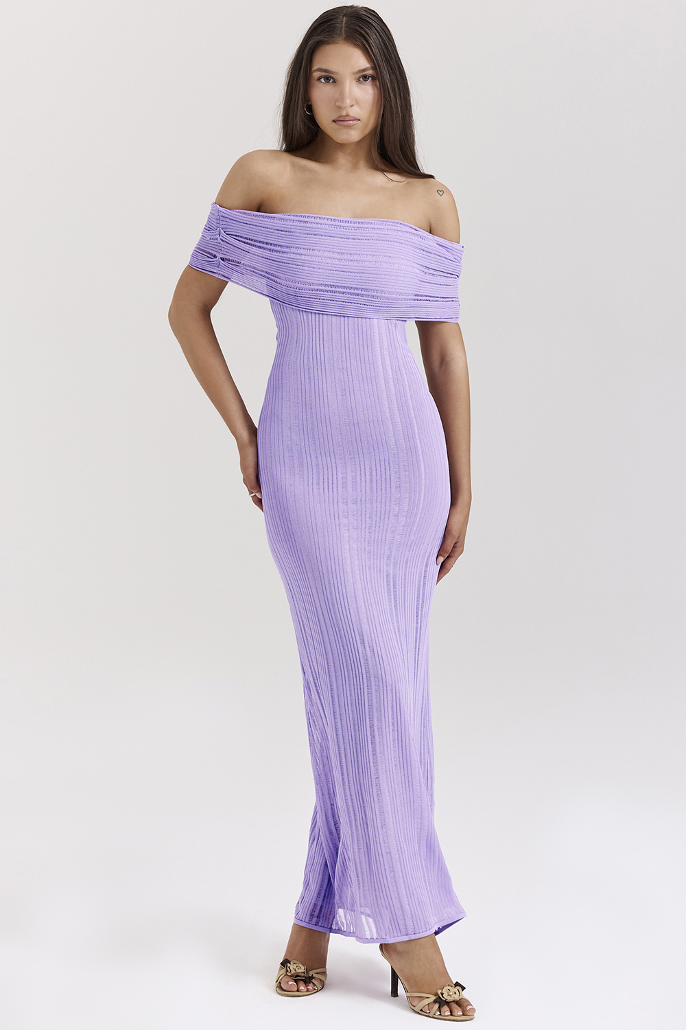 Micah Orchid Ladder Knit Maxi Dress - SALE - luluinthesky