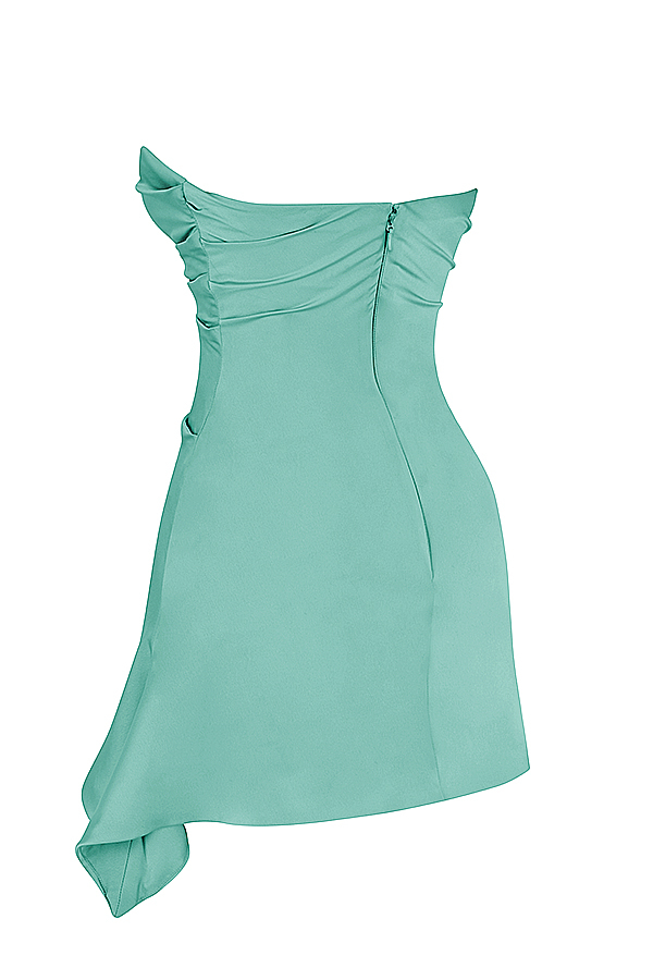 Jasmine Jade Draped Strapless Corset Dress - luluinthesky