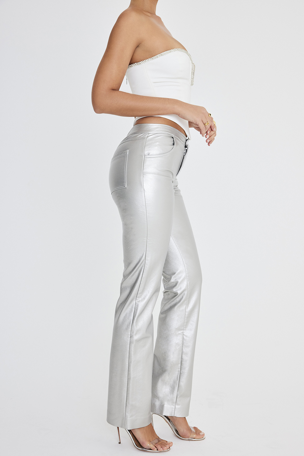 Mistress Rocks Silver Metallic Trousers - SALE - luluinthesky