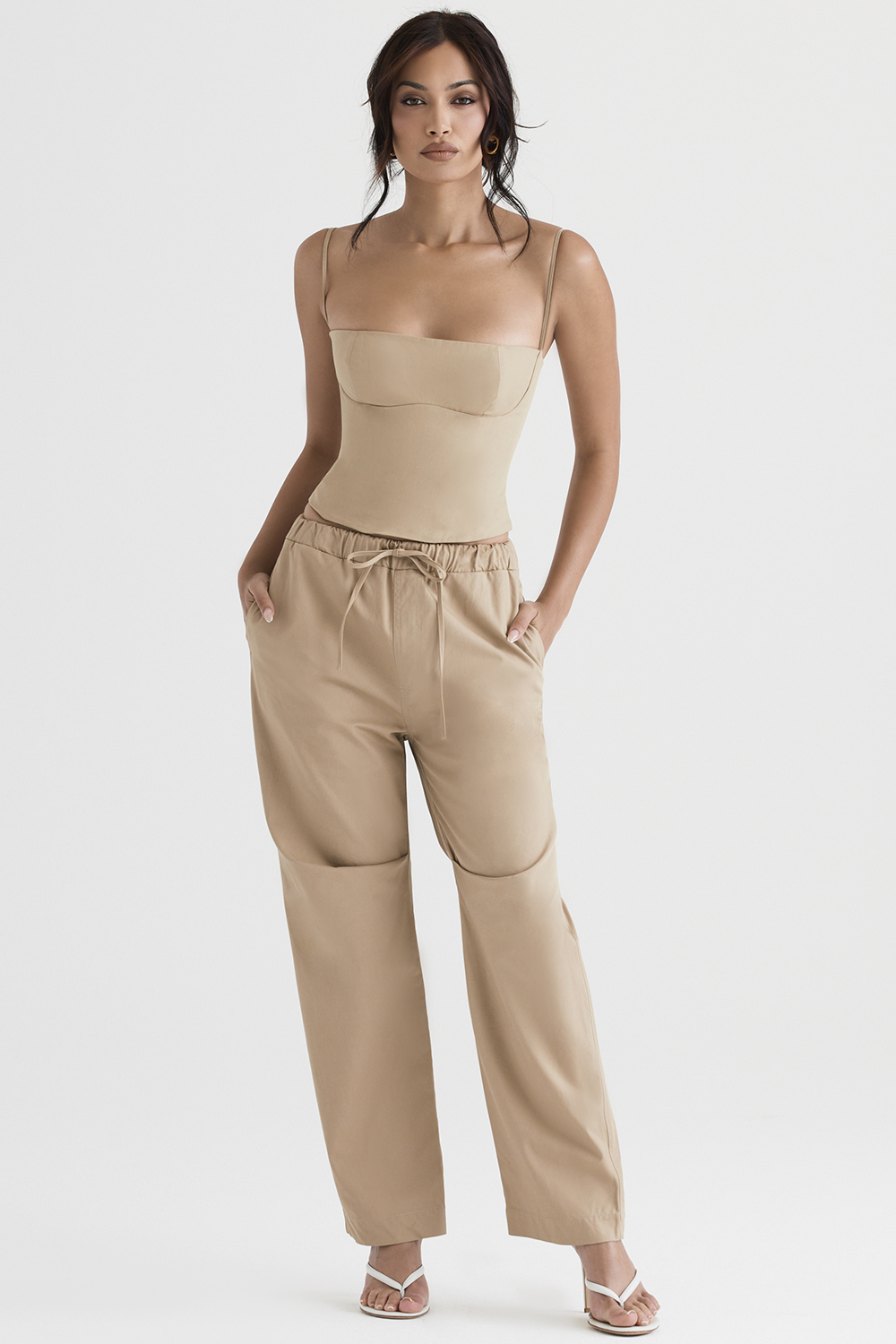 Luna Camel Cargo Trousers - luluinthesky