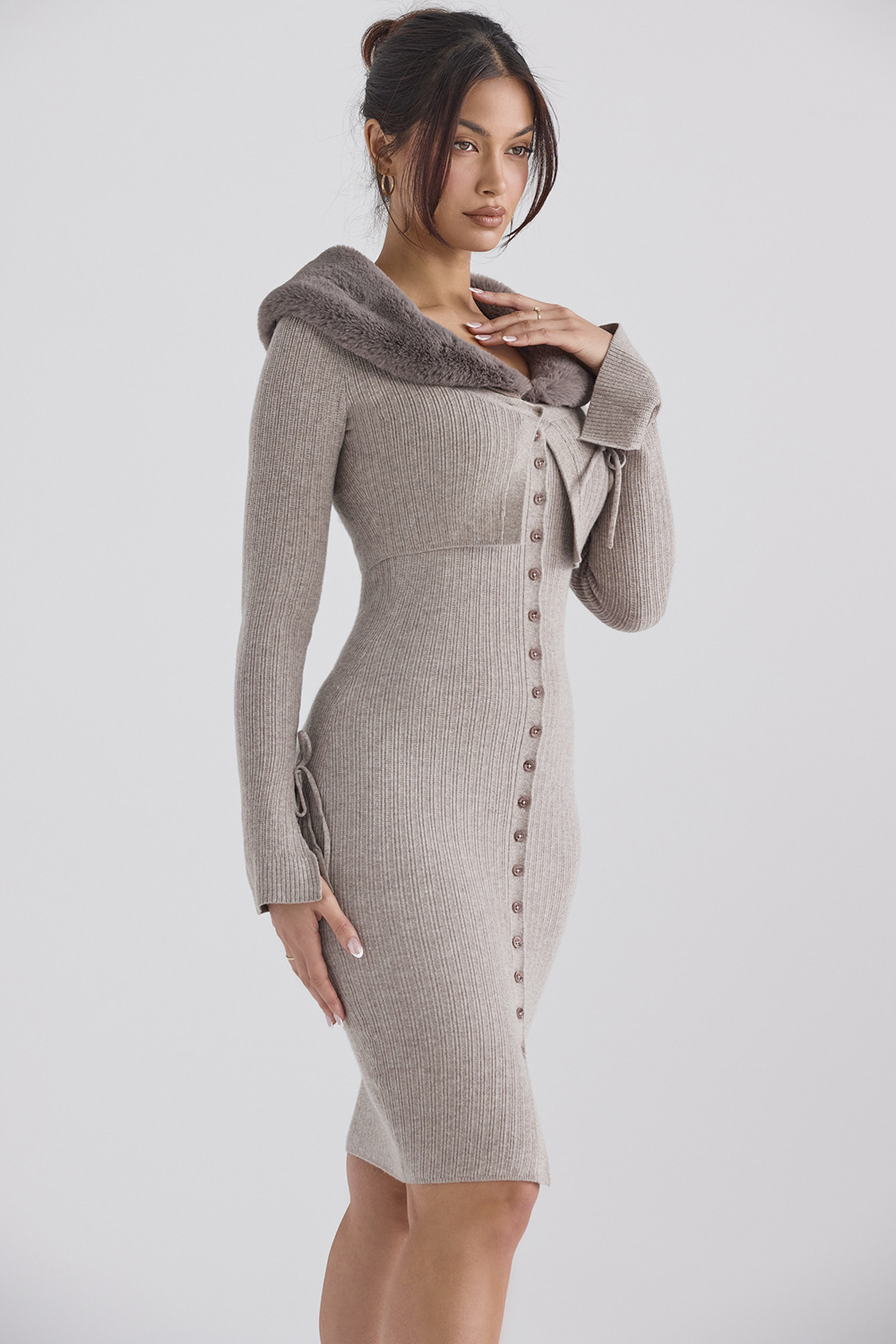 Dahlia Beige Cashmere Cardigan - SALE - luluinthesky