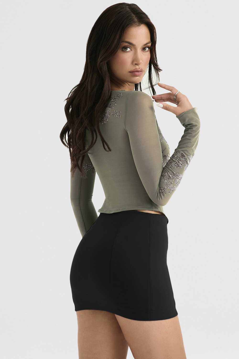 Nisha Black Sculpting Mini Skirt - luluinthesky