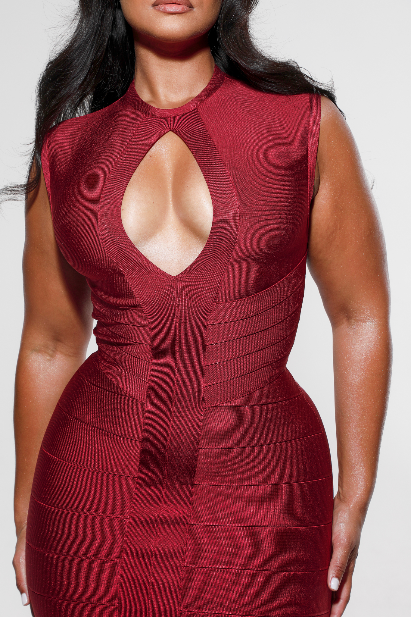 The Fatale Ruby Bandage Midi Dress - luluinthesky