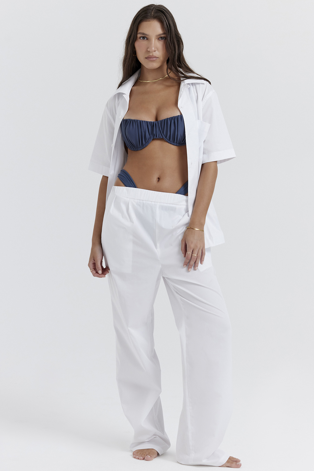 Reno White Relaxed Fit Trousers - luluinthesky