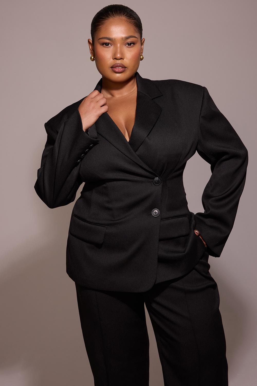Hudson Black Hourglass Blazer - luluinthesky