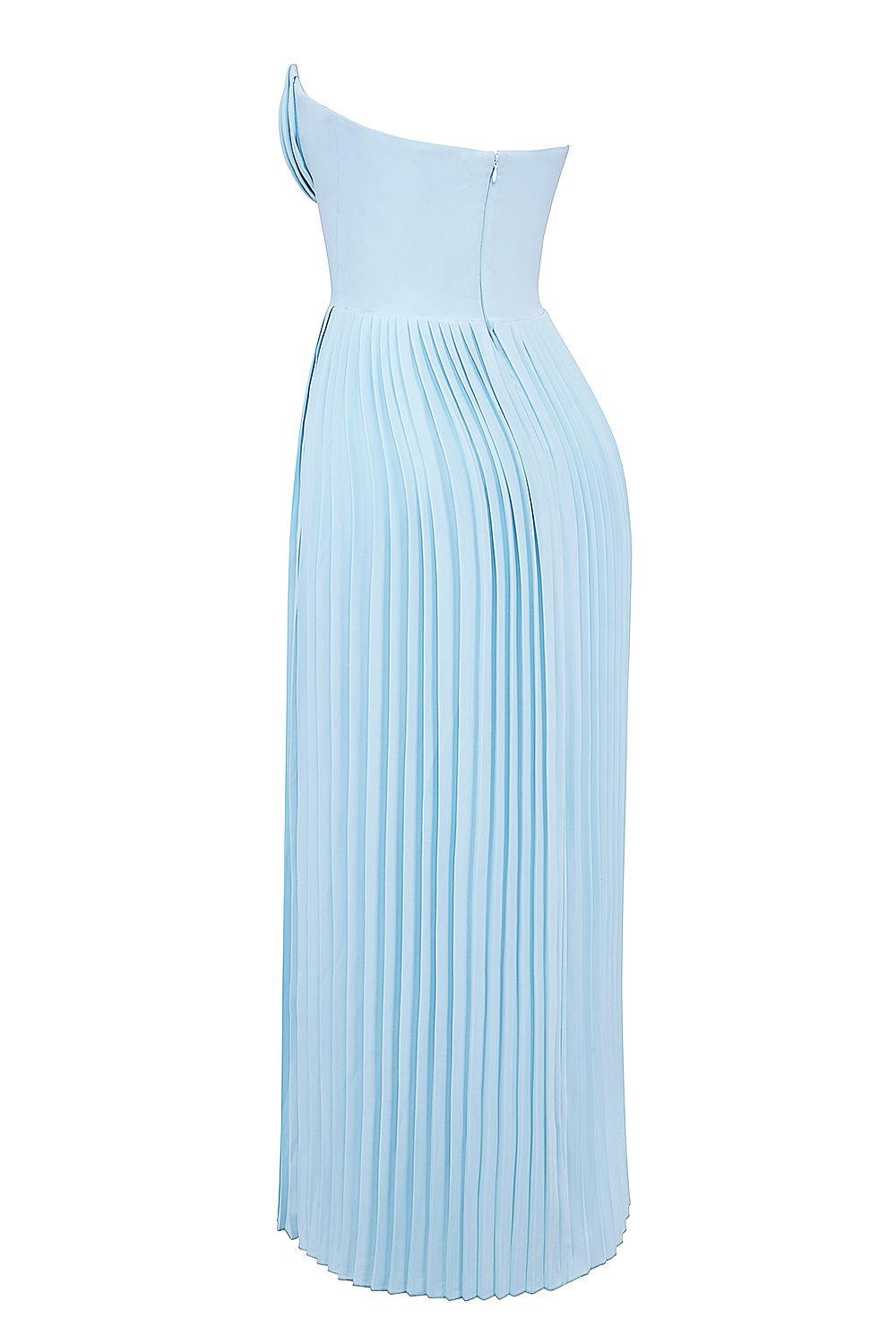 Marcella Ocean Blue Pleated Maxi Dress - luluinthesky
