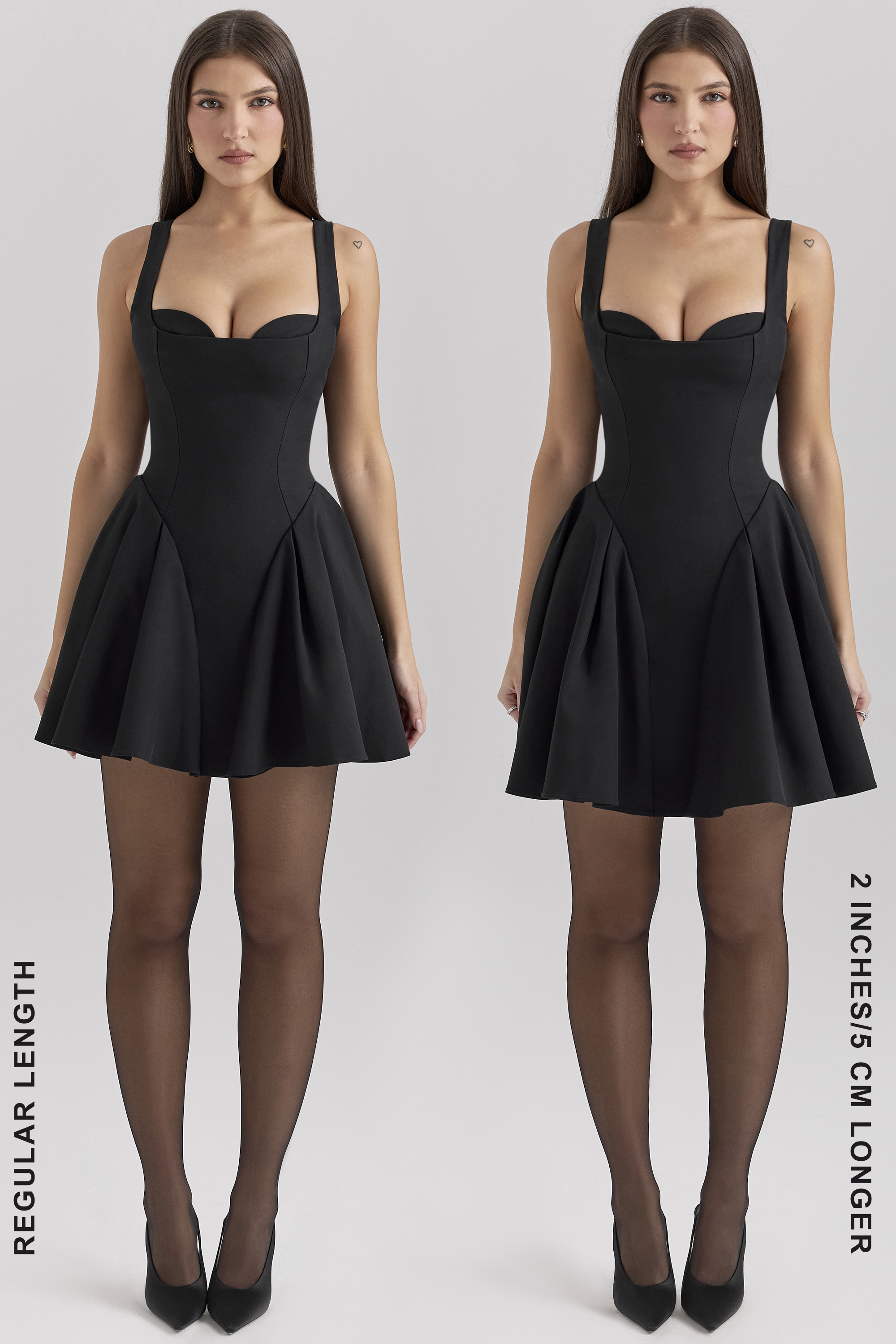 Bunny Black Twill Mini Dress - luluinthesky