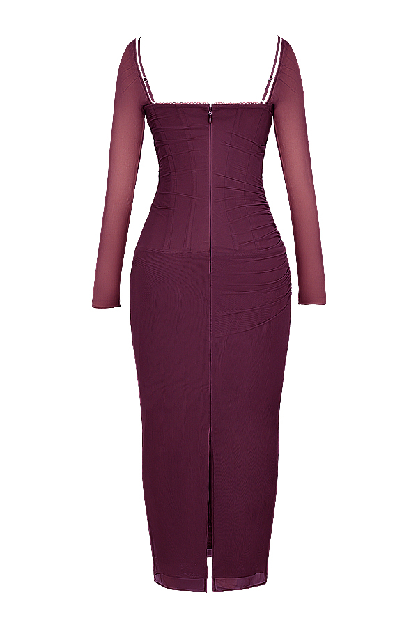 Katarina Wine Maxi Dress - luluinthesky