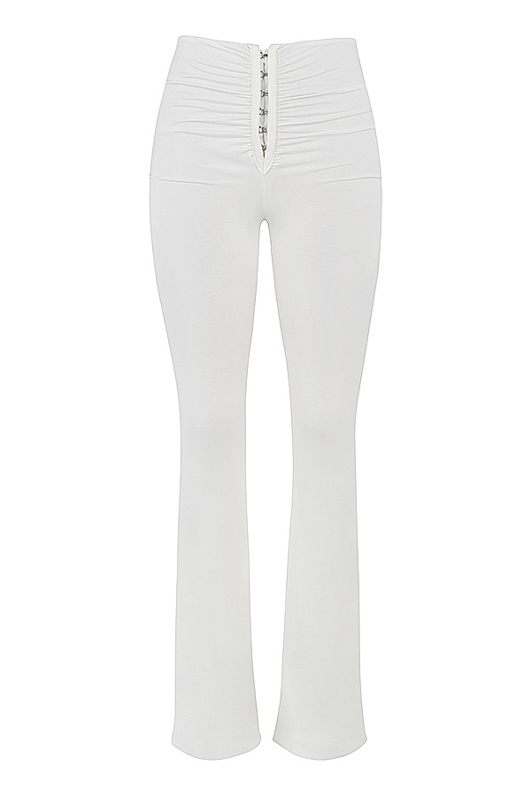 ElementalMistress Rocks  White Jersey Gathered Trousers - SALE - luluinthesky