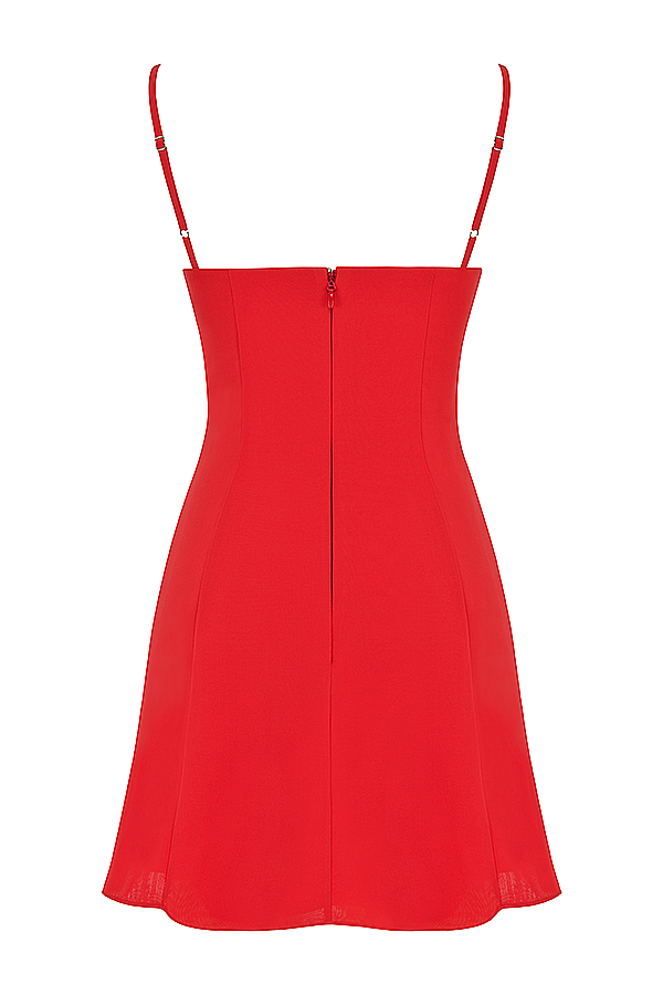 Christiana Red Mini Dress - luluinthesky