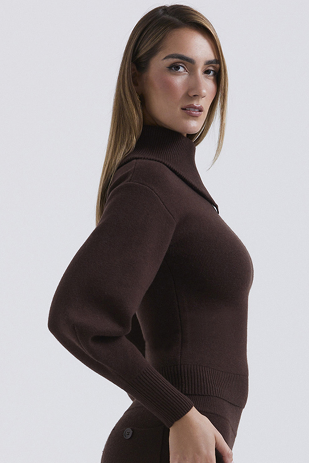 Adelita Chocolate Cashmere Blend Sweater - SALE - luluinthesky