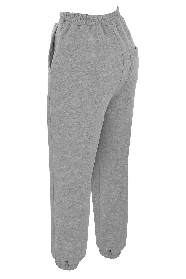 Sky Grey Fleece Back Jogging Trousers - luluinthesky