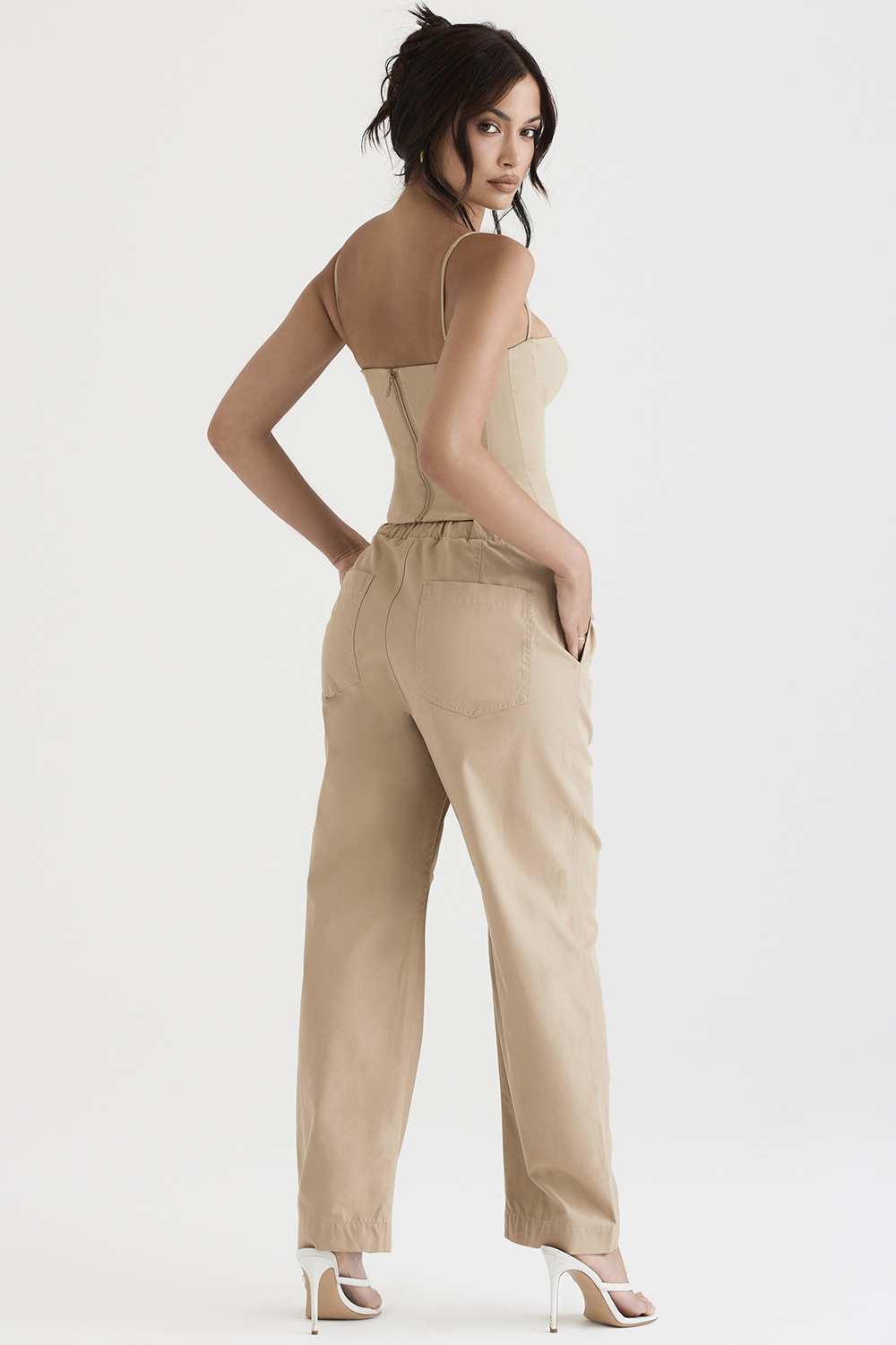 Luna Camel Cargo Trousers - luluinthesky